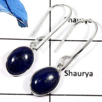 Lapis Lazuli G - SDE605-Attractive Gemstone Lapis Lazuli Handmade Designer Earrings 925 Sterling Silver Lapis Lazuli G - SDE605-Attractive Gemstone Lapis Lazuli Handmade Designer Earrings 925 Sterling Silver