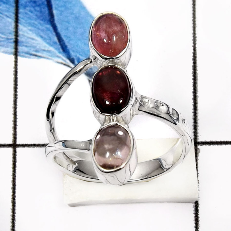 Tourmaline Cab B - SDR553-Exclusive Tourmaline Cab Wedding Special Wholesale Rings 925 Sterling Silver
