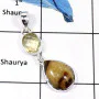 Septarian & Lemon Quartz B - SD470-Exclusive Septarian & Lemon Quartz Wholesale Designer Pendants 925 Sterling Silver