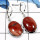 Mookaite A - SPE765-Exclusive Mookaite Gemstone Handmade Plain Earrings 925 Sterling Silver