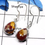 Mookaite B - SPE765-Exclusive Mookaite Gemstone Handmade Plain Earrings 925 Sterling Silver
