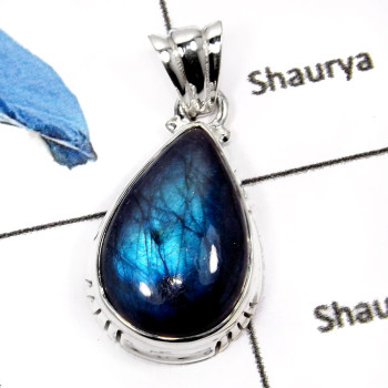Labradorite Cab A - ISP555-925 Sterling Silver Blue Fire Labradorite Gemstone Fashionable Wholesale Pendants Labradorite Cab A - ISP555-925 Sterling Silver Blue Fire Labradorite Gemstone Fashionable Wholesale Pendants