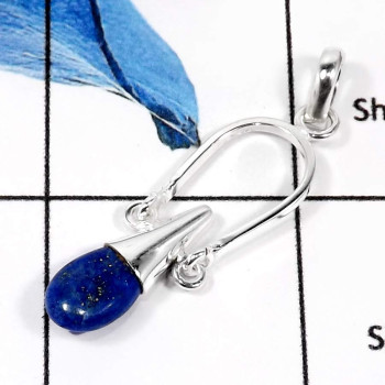 Lapis Lazuli C - SD458-Eye Catching Colorful Wholesale Drop Pendants 925 Sterling Silver Lapis Lazuli C - SD458-Eye Catching Colorful Wholesale Drop Pendants 925 Sterling Silver