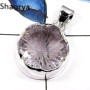 Flower Con Cav Cut C - ISP554- FABULOUS FLOWER CUTTING CON CAVE CUT 925 STERLING SILVER PENDENT