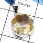 Flower Con Cav Cut D - ISP554- FABULOUS FLOWER CUTTING CON CAVE CUT 925 STERLING SILVER PENDENT