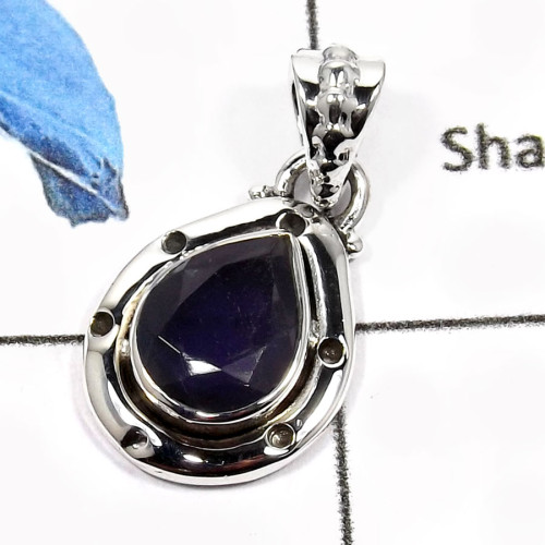 Amethyst Cut A - SD448-Marvellous Amethyst Cut Handmade Designer Pendants 925 Sterling Silver