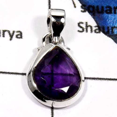 Amethyst Cut B - SD448-Marvellous Amethyst Cut Handmade Designer Pendants 925 Sterling Silver Amethyst Cut B - SD448-Marvellous Amethyst Cut Handmade Designer Pendants 925 Sterling Silver