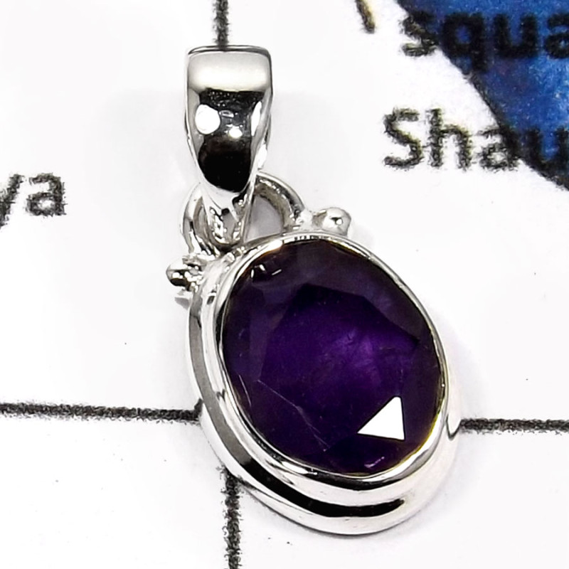 Amethyst Cut F - SD448-Marvellous Amethyst Cut Handmade Designer Pendants 925 Sterling Silver Amethyst Cut F - SD448-Marvellous Amethyst Cut Handmade Designer Pendants 925 Sterling Silver