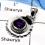 Amethyst Cut J - SD448-Marvellous Amethyst Cut Handmade Designer Pendants 925 Sterling Silver