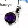 Amethyst Cut M - SD448-Marvellous Amethyst Cut Handmade Designer Pendants 925 Sterling Silver