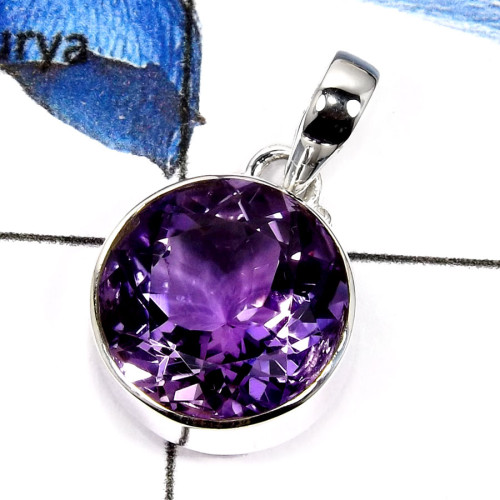 Amethyst Cut H - SD447-Exclusive Faceted Amethyst Cut Designer Wholesale Pendants 925 Sterling Silver Amethyst Cut H - SD447-Exclusive Faceted Amethyst Cut Designer Wholesale Pendants 925 Sterling Silver