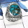 Mohave Blue Copper Turquoise D - SDR550-Natural Mohave Blue Copper Checker Cut Designer Rings 925 Sterling Silver