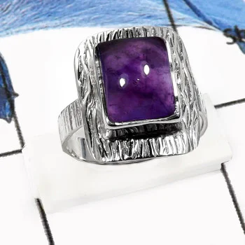 Amethyst Cab B - SDR541-Exclusive Gemstone Amethyst Cab Designer Rings 925 Sterling Silver Amethyst Cab B - SDR541-Exclusive Gemstone Amethyst Cab Designer Rings 925 Sterling Silver