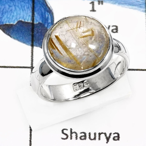 Golden Rutile E - SDR538-Natural Golden Rutile Handmade Fashionable Rings 925 Sterling Silver Golden Rutile E - SDR538-Natural Golden Rutile Handmade Fashionable Rings 925 Sterling Silver