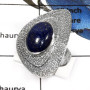 Lapis Lazuli F - SDR537-Attracting Lapis Lazuli Party Special Designer Rings 925 Sterling Silver