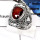 Hessonite Garnet O - SDR533-Natural Cheker Cut Hessonite Garnet Handmade Rings 925 Sterling Silver