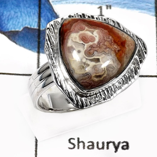 Crazy Lace Agate I - SDR532-Beautiful Crazy Lace Agate Handmade Designer Rings 925 Sterling Silver