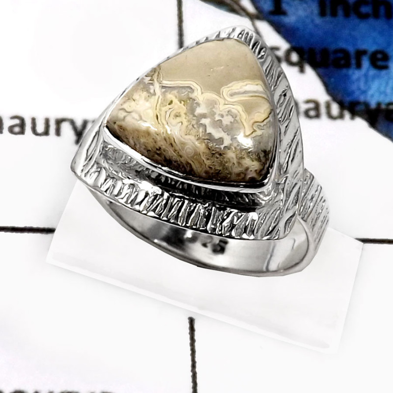 Crazy Lace Agate J - SDR532-Beautiful Crazy Lace Agate Handmade Designer Rings 925 Sterling Silver