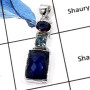 Lapis Lazuli,Mystic Quartz & Blue Topaz A - ISP549-Elegant Three Cut Stone Handmade Women's Pendants 925 Sterling Silver