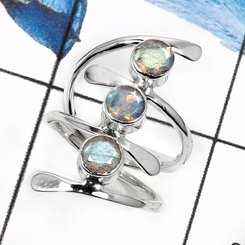 Labradorite Cut B - SDR526-Glorious Faceted Cut Designer Wholesale Rings 925 Sterling Silver Labradorite Cut B - SDR526-Glorious Faceted Cut Designer Wholesale Rings 925 Sterling Silver