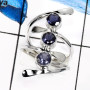 Iolite Cut C - SDR526-Glorious Faceted Cut Designer Wholesale Rings 925 Sterling Silver