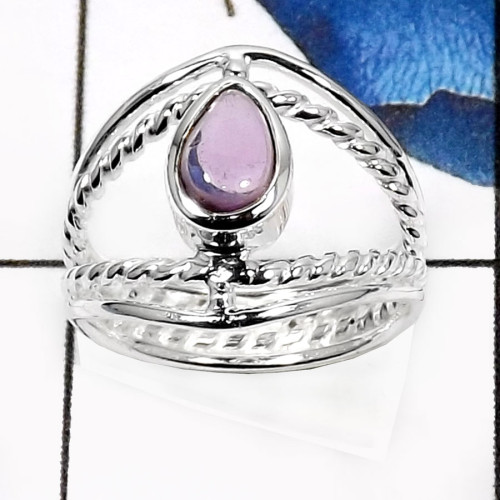 Amethyst Cab F - SDR524-Glorious New Design Colorful Handmade Designer Rings 925 Sterling Silver
