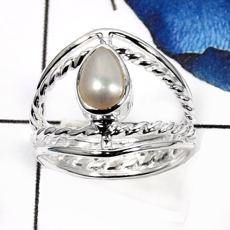 Pearl K - SDR524-Glorious New Design Colorful Handmade Designer Rings 925 Sterling Silver Pearl K - SDR524-Glorious New Design Colorful Handmade Designer Rings 925 Sterling Silver