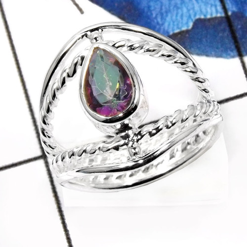 Mystic Quartz C - SDR523-Latest Design Cut Gemstone Wholesale Designer Rings 925 Sterling Silver Mystic Quartz C - SDR523-Latest Design Cut Gemstone Wholesale Designer Rings 925 Sterling Silver