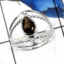 Smokey Quartz Cut D - SDR523-Latest Design Cut Gemstone Wholesale Designer Rings 925 Sterling Silver
