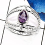 Amethyst Cut E - SDR523-Latest Design Cut Gemstone Wholesale Designer Rings 925 Sterling Silver