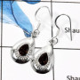 Smokey Quartz Cut E - SDE594-Stunning Cut Gemstones Handmade Wedding Earrings 925 Sterling Silver