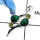 Malachite & Peridot O - CSP908-GRACEFUL DESIGNER PENDENT 925 STERLING SILVER