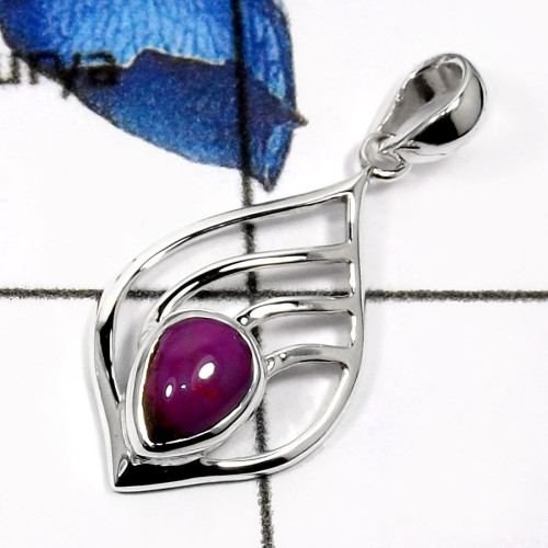 Purple Turquoise F - CSP907-Attracting Latest Design Fashionable Casting Pendants 925 Sterling Silver Purple Turquoise F - CSP907-Attracting Latest Design Fashionable Casting Pendants 925 Sterling Silver