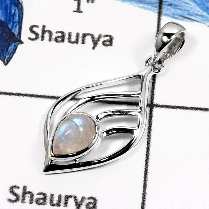 Rainbow Moonstone L - CSP907-Attracting Latest Design Fashionable Casting Pendants 925 Sterling Silver Rainbow Moonstone L - CSP907-Attracting Latest Design Fashionable Casting Pendants 925 Sterling Silver