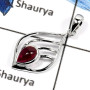Garnet Cab O - CSP907-Attracting Latest Design Fashionable Casting Pendants 925 Sterling Silver