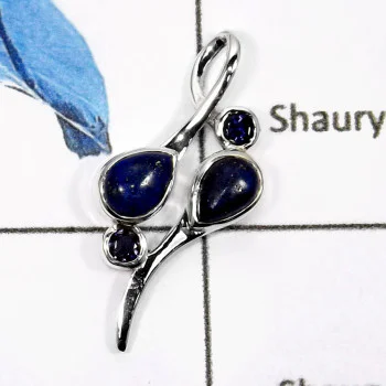 Lapis Lazuli C - CSP905-Exclusive Cab & Cut Designer Casting Pendants 925 Sterling Silver Lapis Lazuli C - CSP905-Exclusive Cab & Cut Designer Casting Pendants 925 Sterling Silver