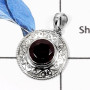 Garnet Cut I - CSP904-Natural Faceted Cut Designer Casting Pendants 925 Sterling Silver