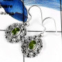 Peridot B - SDE585-Natural Faceted Cut Handmade Light Weight Earrings 925 Sterling Silver