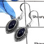 Lapis Lazuli B - SDE584-Exclusive Cabochon Gemstone's Designer Fashionable Earrings 925 Sterling Silver