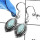 Larimar Cab G - SDE584-Exclusive Cabochon Gemstone's Designer Fashionable Earrings 925 Sterling Silver