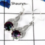 Mystic Quartz E - SDE582-Latest Design Cut Gemstone Handmade Foe Girl's Earrings 925 Sterling Silver