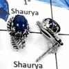 Blue Kyanite D - SSE840-Elegant Colorful Designer Light Weight Stud Earrings 925 Sterling Silver