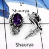 Amethyst Cut G - SDE839-Beautiful Faceted Cut Designer Earrings 925 Sterling Silver