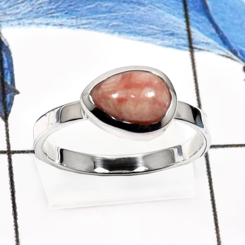 Rhodochrosite A - RSS834-Stunning Fashionable Light Weight Handmade Rings 925 Sterling Silver Rhodochrosite A - RSS834-Stunning Fashionable Light Weight Handmade Rings 925 Sterling Silver