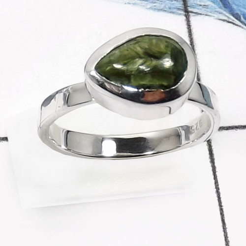 Seraphinite F - RSS834-Stunning Fashionable Light Weight Handmade Rings 925 Sterling Silver Seraphinite F - RSS834-Stunning Fashionable Light Weight Handmade Rings 925 Sterling Silver