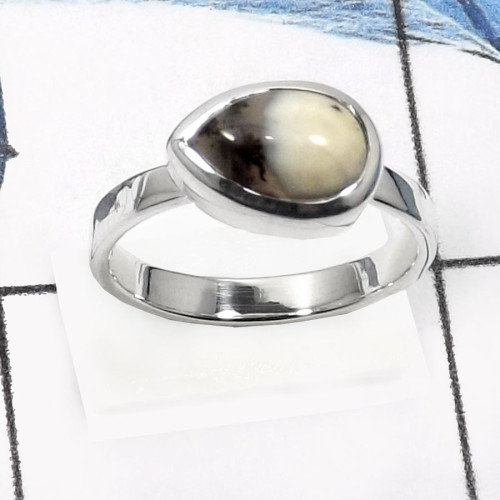 Dendritic Agate G - RSS834-Stunning Fashionable Light Weight Handmade Rings 925 Sterling Silver Dendritic Agate G - RSS834-Stunning Fashionable Light Weight Handmade Rings 925 Sterling Silver