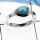 Blue Copper Turquoise O - RSS834-Stunning Fashionable Light Weight Handmade Rings 925 Sterling Silver