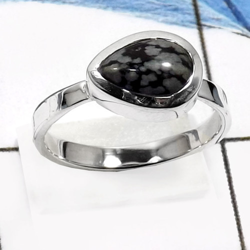 Snowflack C - RSS833-Gorgeous Colorful Gemstones Wholesale Small Rings 925 Sterling Silver