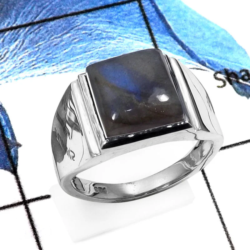 Labradorite Cab G - RSS832-Natural Cabochon Gemstones Handmade Wedding Rings 925 Sterling Silver Labradorite Cab G - RSS832-Natural Cabochon Gemstones Handmade Wedding Rings 925 Sterling Silver