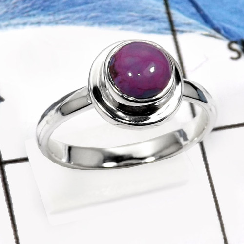 Purple Turquoise A - RSS831-Beautiful Party Wear Fashionable Small Rings 925 Sterling Silver